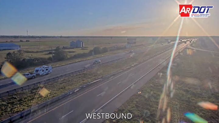 I-40 & Carlisle traffic camera, view west, Carlisle, Arkansas