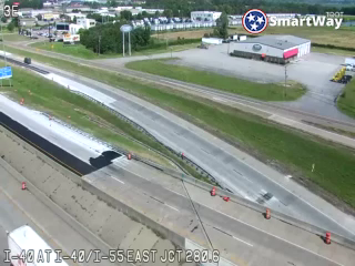I-40 & I-55 S. Interchange traffic camera, view west, West Memphis, Arkansas