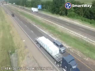 I-40 & I-55 N. Interchange traffic camera, view west, West Memphis, Arkansas
